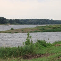 Mündung der Saale in die Elbe bei Normalwasser