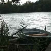 Mit dem Ruderboot auf dem Glambecksee.