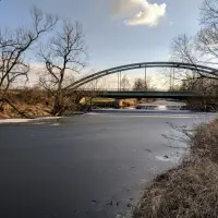Hintersee im Winter, an der Brücke B185